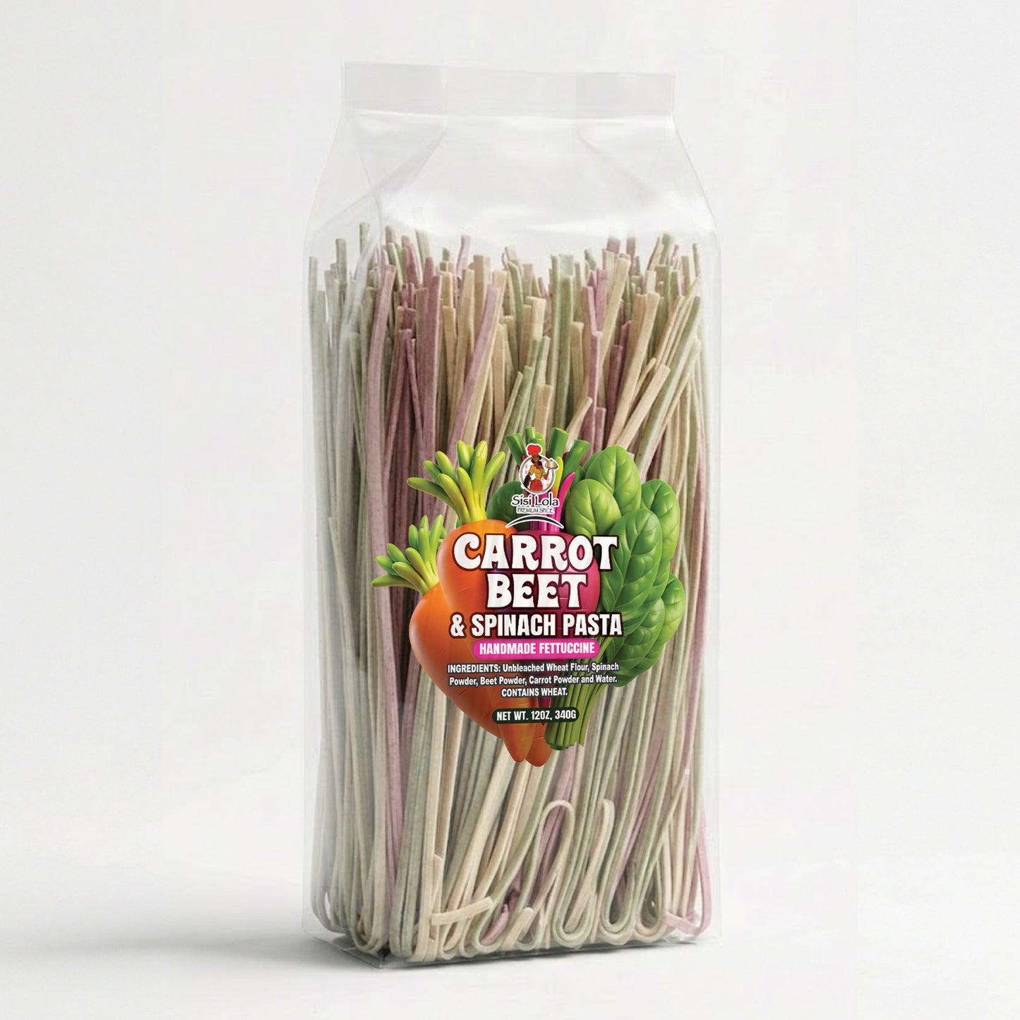 SISI LOLA CARROT BEET & SPINACH PASTA
